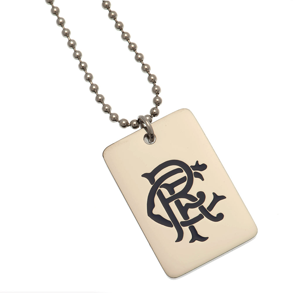 Rangers FC Enamel Crest Dog Tag & Chain LKT Sport Football>European Leagues>Rangers FC Necklaces