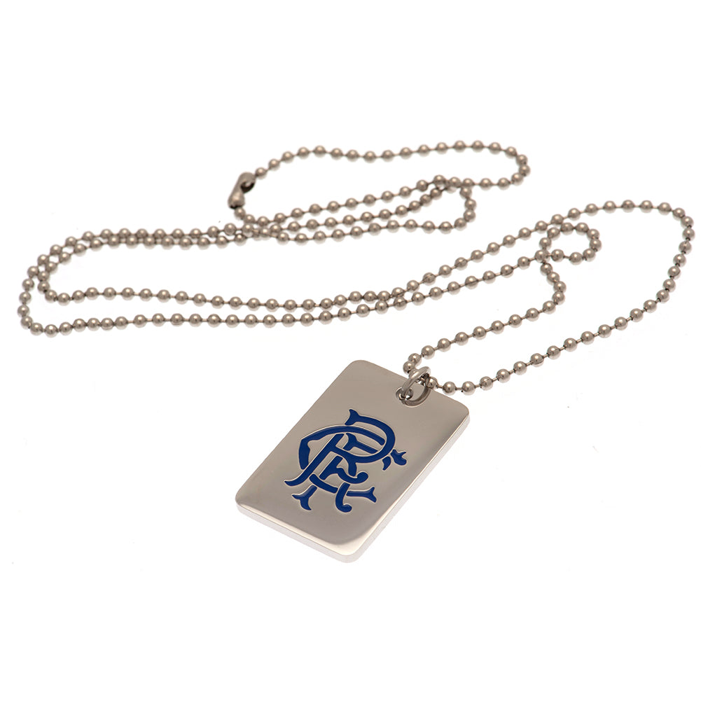 Rangers FC Enamel Crest Dog Tag & Chain LKT Sport Football>European Leagues>Rangers FC Necklaces