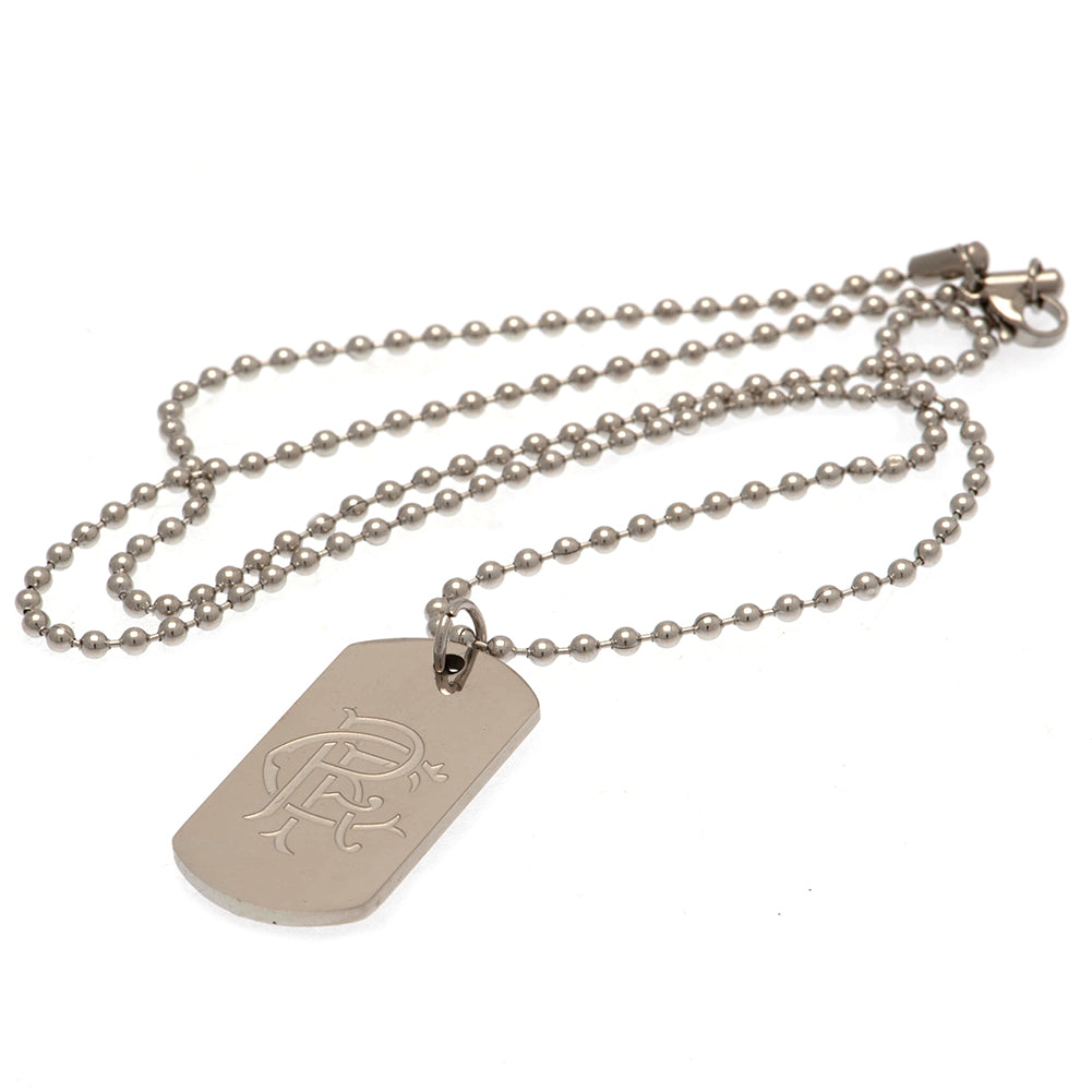 Rangers FC Engraved Dog Tag & Chain LKT Sport Football>European Leagues>Rangers FC Necklaces
