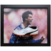 Rangers FC Laudrup Signed Boot (Framed) LKT Sport Football>European Leagues>Rangers FC Sports Collectibles
