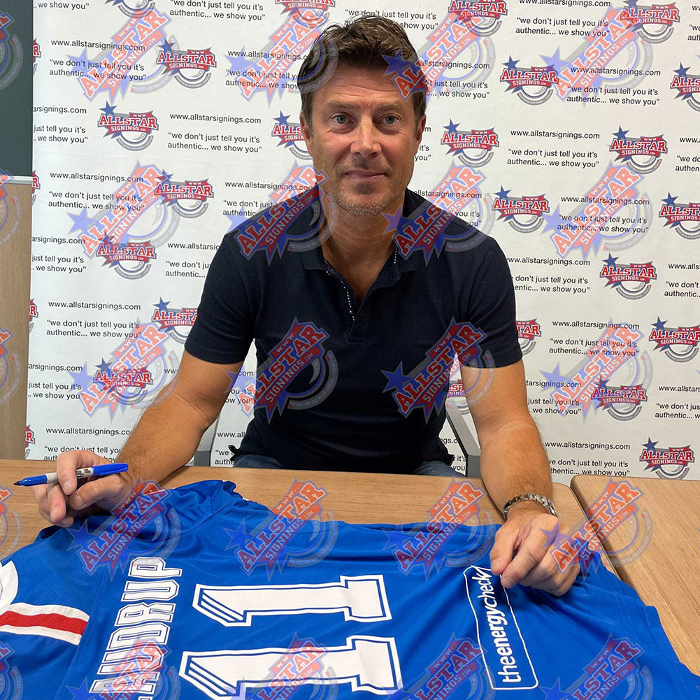 Rangers FC Laudrup Signed Shirt (Framed) LKT Sport Football>European Leagues>Rangers FC