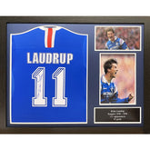 Rangers FC Laudrup Signed Shirt (Framed) LKT Sport Football>European Leagues>Rangers FC