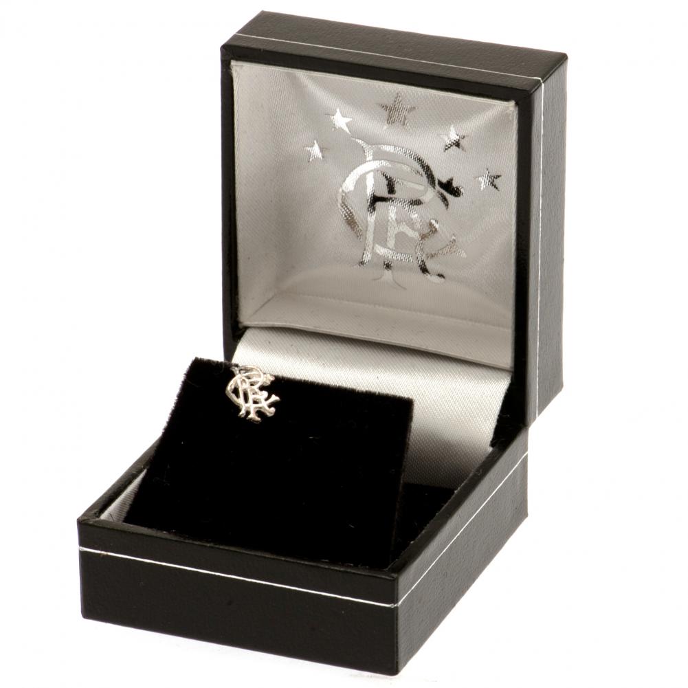 Rangers FC Scroll Crest Sterling Silver Stud Earring LKT Sport Football>European Leagues>Rangers FC Earrings