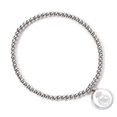 Real Madrid CF Silver Finish Bead Bracelet LKT Sport Football>European Leagues>Real Madrid CF Bracelets