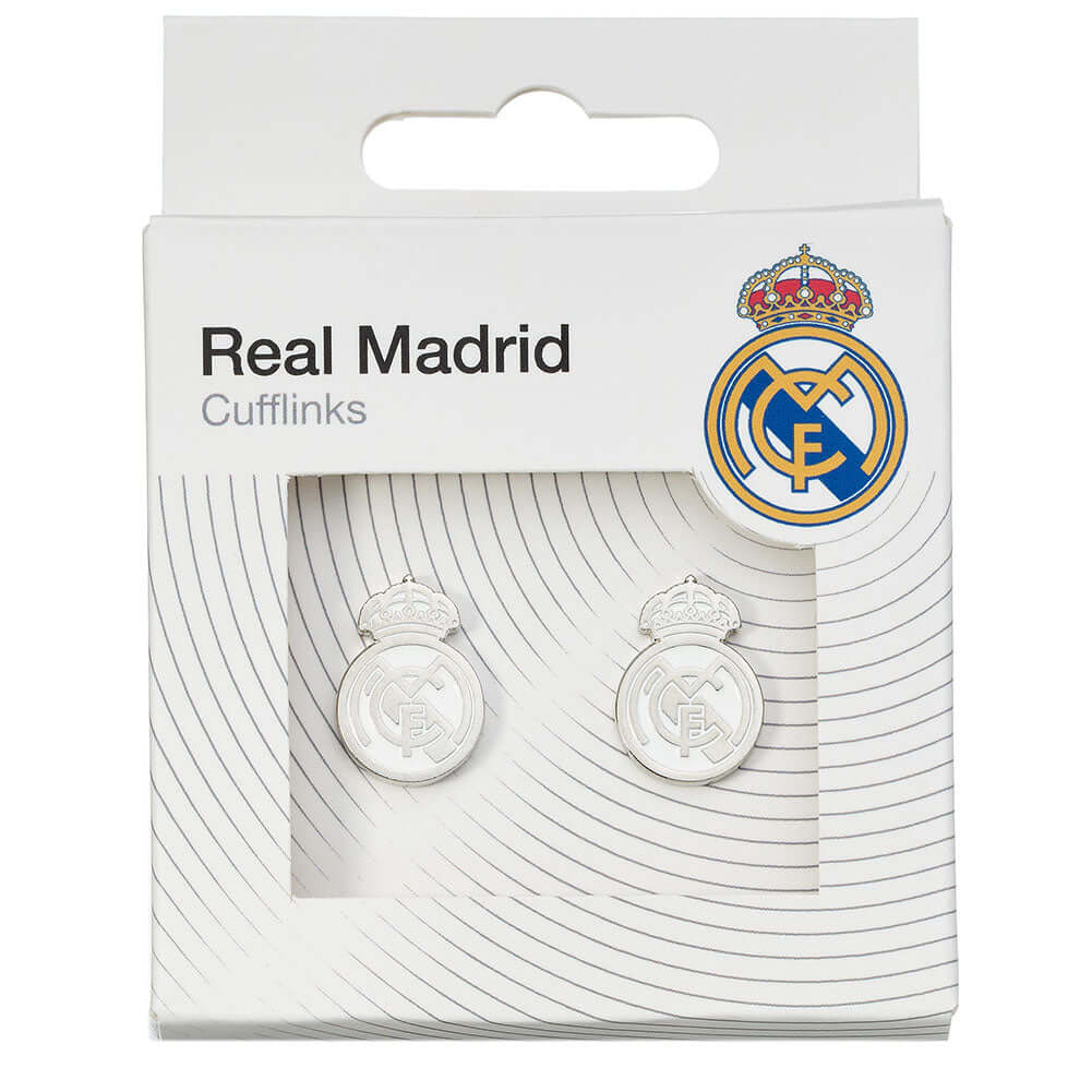 Real Madrid CF Silver Plated Formed Cufflinks LKT Sport Football>European Leagues>Real Madrid CF Cufflinks