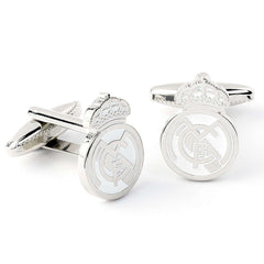 Real Madrid CF Silver Plated Formed Cufflinks LKT Sport Football>European Leagues>Real Madrid CF Cufflinks