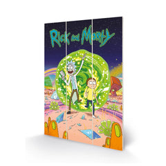 Rick And Morty Portal Wood Print LKT Sport Entertainment>TV Series>Rick And Morty Prints