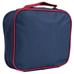 Scottish FA Lunch Bag LKT Sport Navy blue Scotland FA lunchbag featuring Scotland text and a full colour Scotland crestDouble zipped opening for easy accessRubber zip pulls featuring raised Scotland detailInternal elastic bottle holderWith carry handleOff