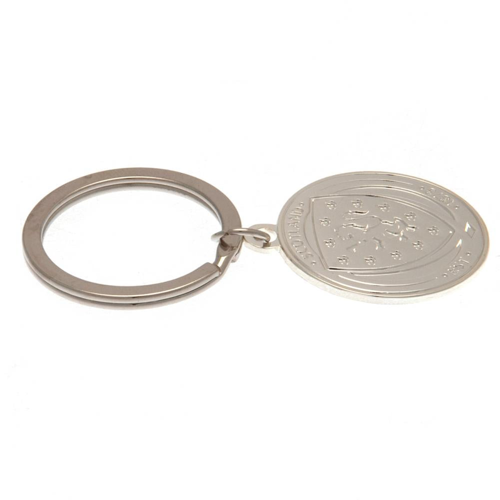 Scottish FA Silver Plated Crest Keyring LKT Sport Football>International>Scottish FA Keychains