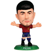 Spain SoccerStarz Pedri LKT Sport Pedri Soccerstarz collectable figureFeatures classic Spain home kitStands 5cm tall on a green baseOfficial licensed productApprox 5cm x 2.5cm x 2.5cm Action Figures