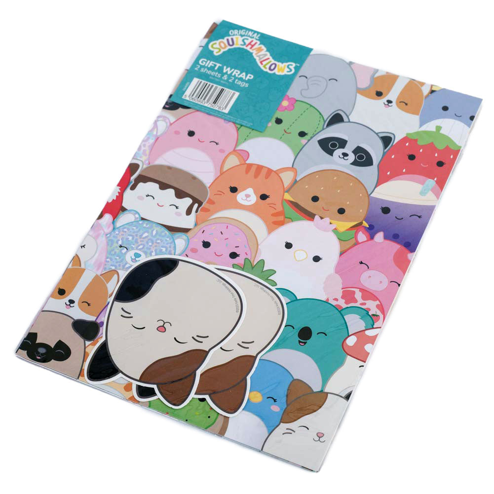 Squishmallows Gift Wrap LKT Sport Entertainment>Brands>Trends>Squishmallows Wrapping Paper