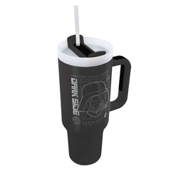 Star Wars Darth Vader 40oz Tumbler LKT Sport Darth Vader style themed 40oz thermal mug, ideal for Star Wars fans of all ages, with the text 'Dark Side' on the frontKeep your drinks hot or cold for hours with double-walled insulationIncludes a soft grip ha