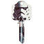 Star Wars Door Key Stormtrooper LKT Sport Ready to cut blank door key featuring a Stormtrooper and Boba FettSuitable for a UL2, UL054 or UL1, UL050 profile locksHigh quality detailed designs printed on both sidesOfficial licensed productApprox 78mm x 35mm