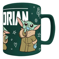 Star Wars: The Mandalorian Fuzzy Grogu Mug LKT Sport Enjoy your drink with a touch of 'force'.. this mug combines unique design along with a removable fluffy cover for added comfortThis green mug includes images of Grogu with 'MANDALORIAN' across the top