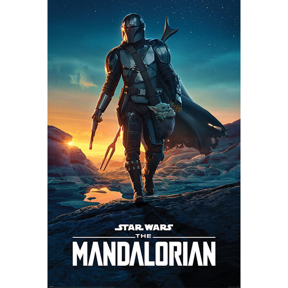 Star Wars: The Mandalorian Poster Nightfall 282 LKT Sport Entertainment>TV Series>Star Wars: The Mandalorian Posters