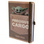 Star Wars: The Mandalorian Premium Notebook Precious Cargo LKT Sport Faux leather hardback A5 notebook Features a front pocket with a The Child Precious Cargo design With an elastic closure and handy bookmark Lined pages with a small detail logo to the bo