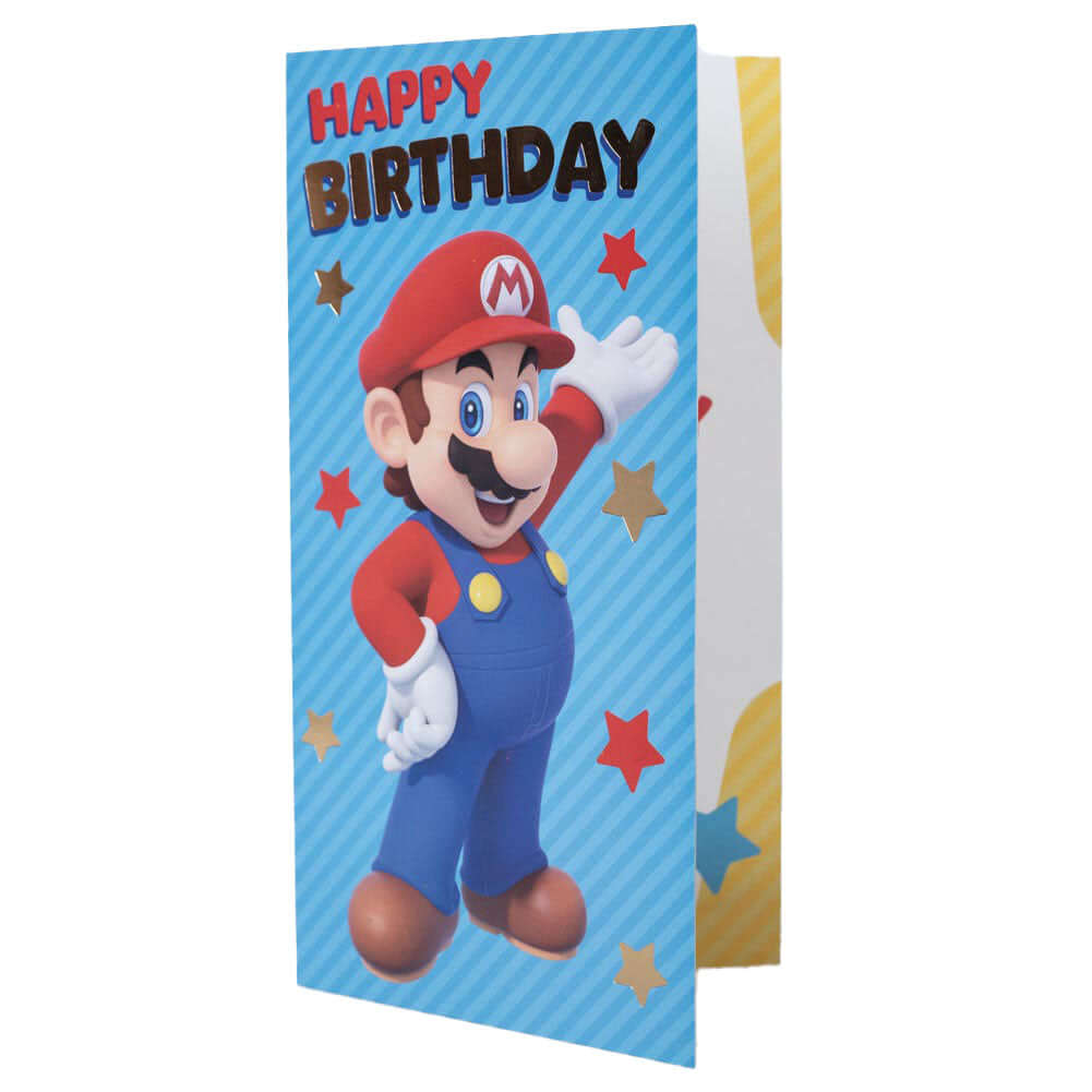 Super Mario Birthday Card LKT Sport Entertainment>Gaming>Super Mario Greeting Cards