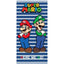 Super Mario Towel LKT Sport Large soft to touch velour beach towelBlue stripe towel featuring Mario and LuigiVibrant 100% cotton towelOfficial licensed productApprox 140cm x 70cm Beach Towels