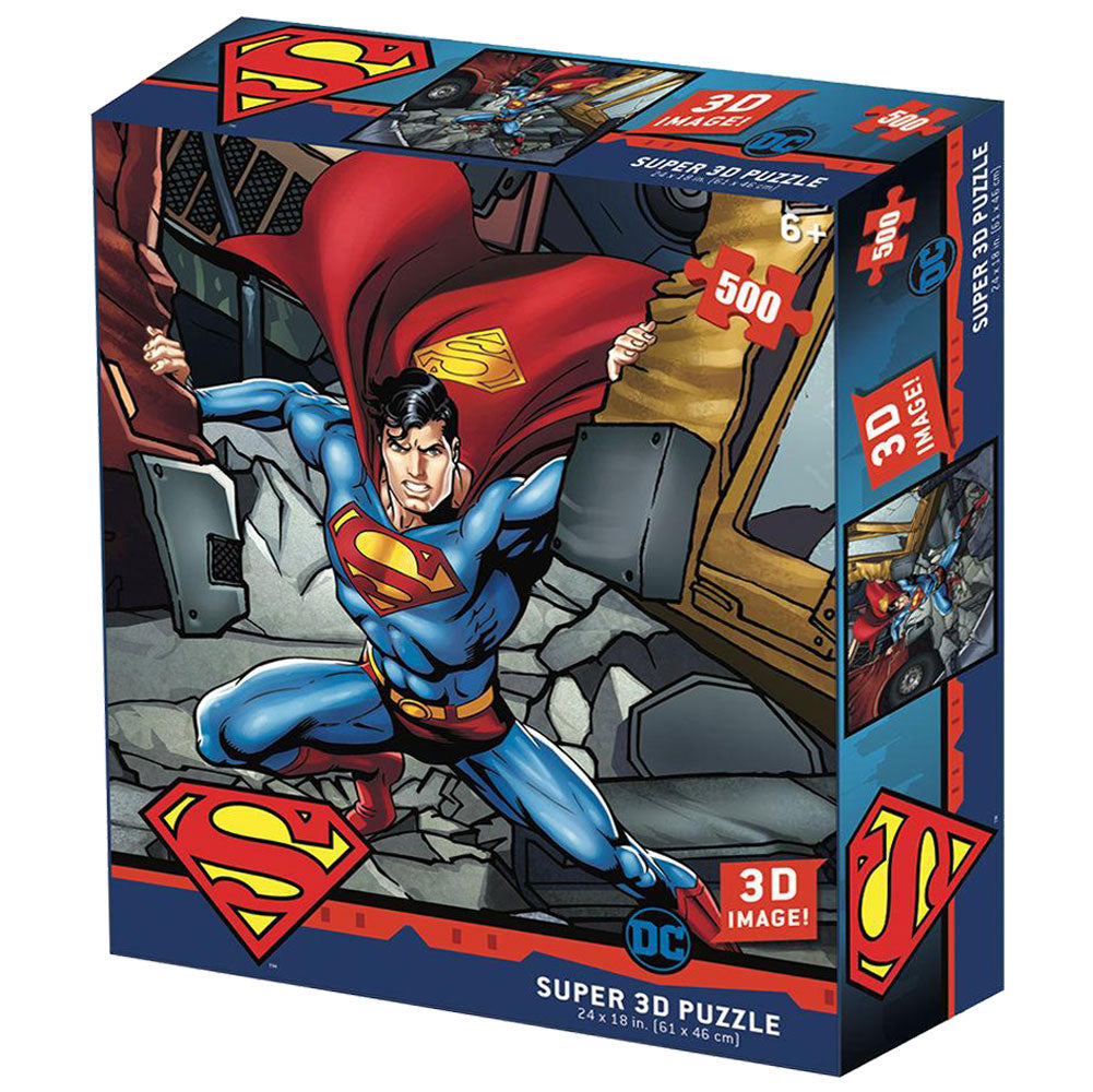 Superman 3D Image Puzzle 500pc LKT Sport Entertainment>Movies>Superman Jigsaw Puzzles