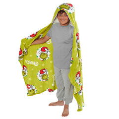 The Grinch Youths Hooded Blanket LKT Sport Entertainment>Movies>The Grinch Baby & Children's Sleepwear