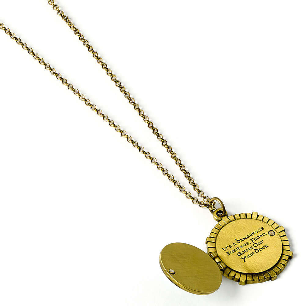 The Lord Of The Rings Silver Plated Hobbit Door Necklace LKT Sport Entertainment>Movies>The Lord Of The Rings Necklaces