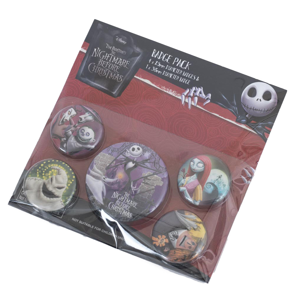 The Nightmare Before Christmas Button Badge Set LKT Sport Entertainment>Movies>Nightmare Before Christmas Pinback Buttons