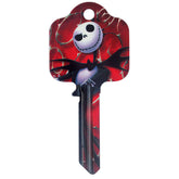 The Nightmare Before Christmas Door Key LKT Sport Ready to cut blank door key featuring Jack SkellingtonSuitable for a UL2, UL054 or UL1, UL050 profile locksHigh quality detailed designs printed on both sidesOfficial licensed productApprox 72mm x 35mm Key