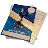 Tottenham Hotspur FC Birthday Card With Stickers LKT Sport Colourful gloss finish birthday cardFeaturing a space on the front to personalise with name and ageIncludes gold stickers to compliment the design of the cardMessage inside reads 'To a No.1 Spurs