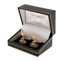 Tottenham Hotspur FC Gold Plated Cufflinks LKT Sport Gold Plated crest shaped cufflinksFeaturing a highly detailed formed Spurs crestOn a bullet back fixingOfficial licensed productApprox 28mm x 18mm Cufflinks