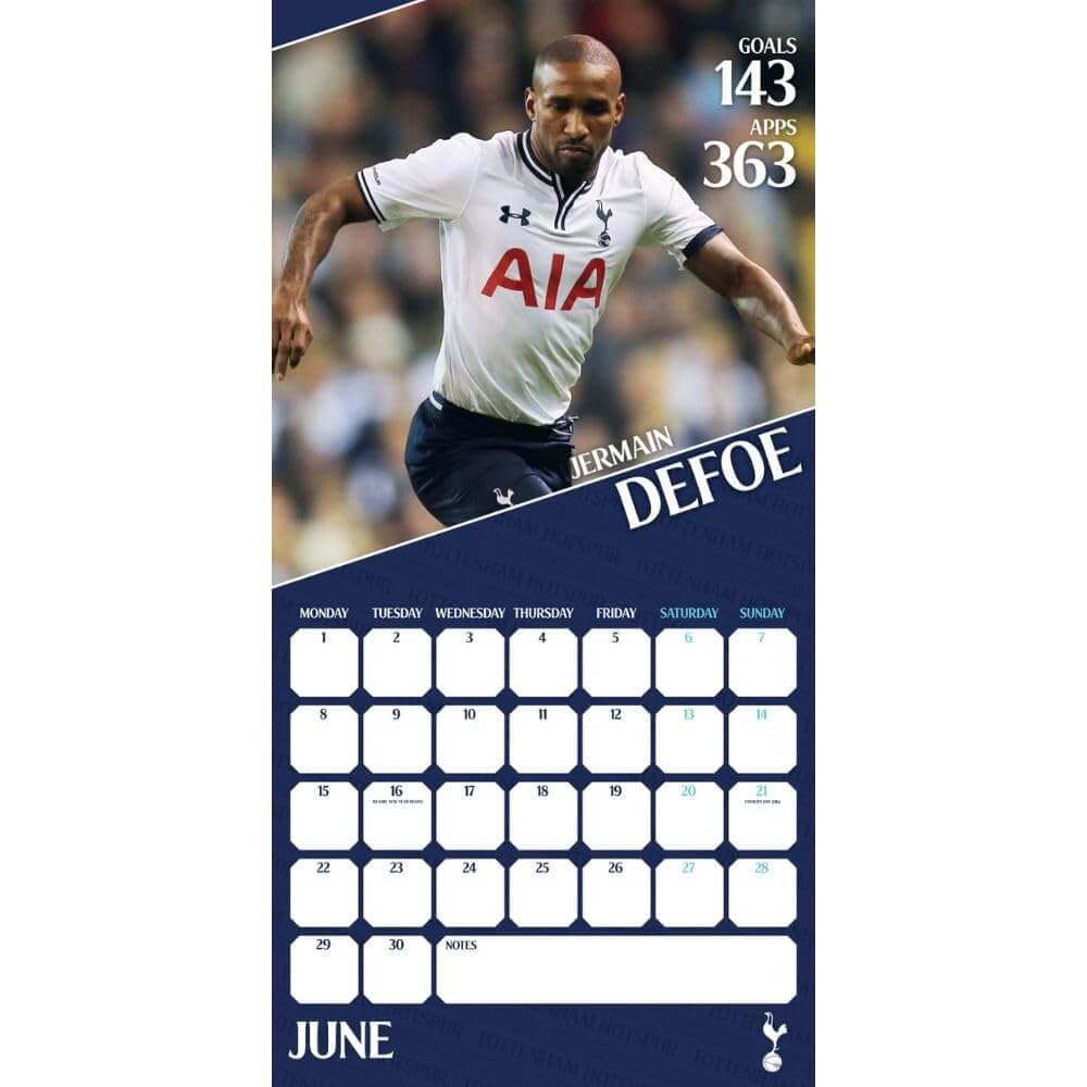 Tottenham Hotspur FC Legends Square Calendar 2026 LKT Sport Football>Premier League>Tottenham Hotspur FC Wall Calendars