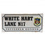 Tottenham Hotspur FC Retro Street Sign LKT Sport Gloss finish design stamped metal wall sign White Hart Lane N17 road sign, the home of Tottenham Hotspur FC on a rustic look background Ready to hang on the wall with four small holes for fixing Official li
