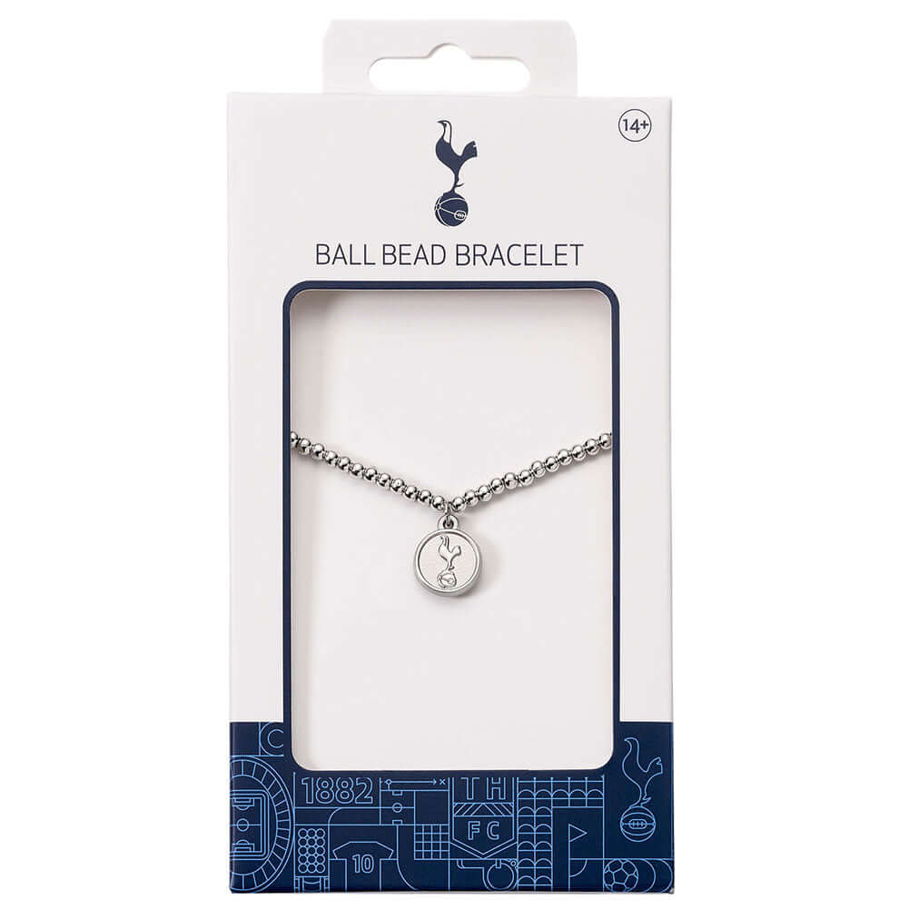 Tottenham Hotspur FC Silver Finish Bead Bracelet LKT Sport Football>Premier League>Tottenham Hotspur FC Bracelets
