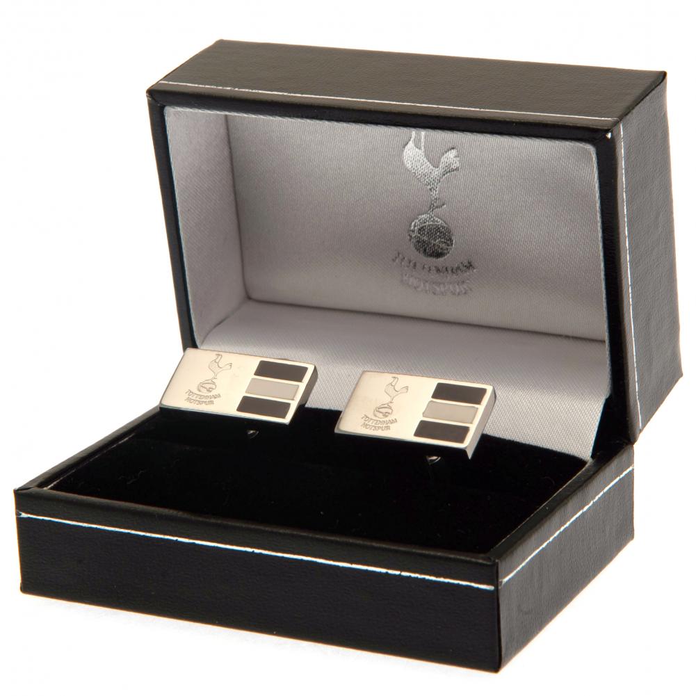 Tottenham Hotspur FC Stainless Steel Stripe Cufflinks LKT Sport Football>Premier League>Tottenham Hotspur FC Cufflinks