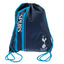 Tottenham Hotspur FC Stripe Gym Bag LKT Sport Stripe design gym bag featuring Spurs text and club crest Drawstring close with metal eyelets Wipe clean polyester Official licensed product Approx 44cm x 33cm flat On a header card Gym Duffel Bags
