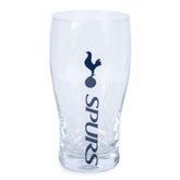 Tottenham Hotspur FC Tulip Pint Glass LKT Sport Wordmark design tulip style pint glassFeatures Spurs text and Tottenham club crest in navy blueOfficial licensed productApprox 570ml (1 pint)Approx 15cm tall, 8cm in diameter Beer Glasses