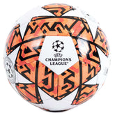 UEFA Champions League Orange Star Football LKT Sport White and orange tone 32 panel everyday PVC FootballFeatures a UEFA Champions League logoSuitable for 14 yrs and olderOfficial licensed productSize 5 footballApprox 69cm in circumference Soccer Balls
