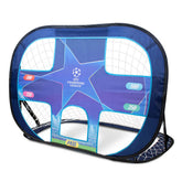 UEFA Champions league Pop Up Target Goal LKT Sport Fantastic football training goal for the gardenFlip over to use as either a training target or goalComplete with a hand carry bag and ground pegsOfficial licensed productApprox 106cm x 75cm x 75cm Soccer