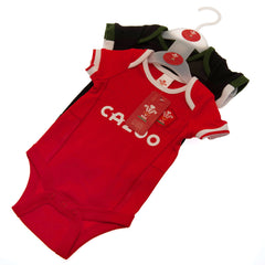 Wales RU 2 Pack Bodysuit 3-6 Mths PC LKT Sport Rugby>Wales RU Bodysuits