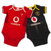 Wales RU 2 Pack Bodysuit 9/12 mths SP LKT Sport Rugby>Wales RU Bodysuits