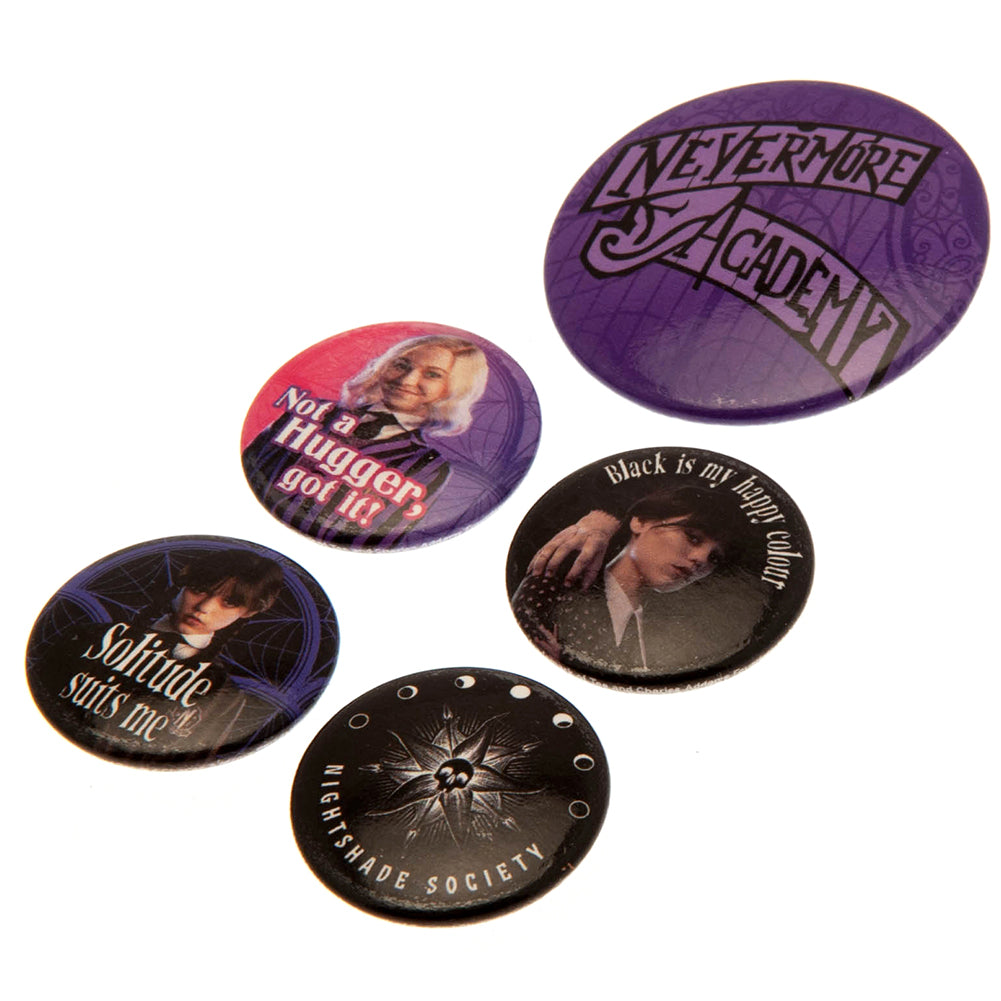 Wednesday Button Badge Set LKT Sport Entertainment>TV Series>Wednesday Pinback Buttons