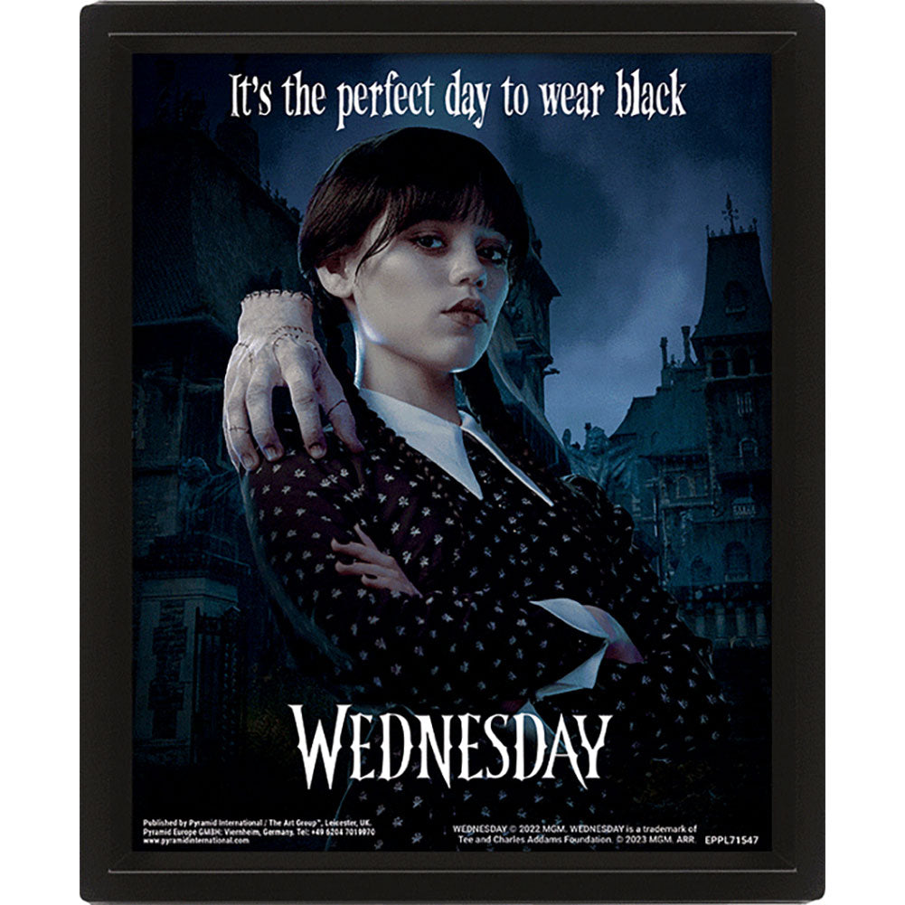 Wednesday Framed 3D Picture LKT Sport Entertainment>TV Series>Wednesday Posters