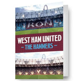 West Ham United FC 3D Lenticular Birthday Card LKT Sport Vibrant 3D birthday card with stadium artworkFeatures a lenticular Hammers imageMessage inside reads 'Have a fantastic day'Official licensed productApprox 23cm x 15cm Greeting Cards