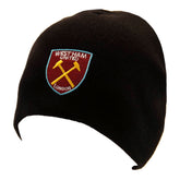 West Ham United FC Black Beanie LKT Sport Black dome style knitted hatFeatures a West Ham United FC embroidered crestOfficial licensed productOne size fits all Beanies