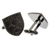 West Ham United FC Black IP Cufflinks LKT Sport Stainless steel crest shaped cufflinks coated in a black Ion PlatingFeaturing a highly detailed formed Tottenham crestOn a bullet back fixingOfficial licensed productApprox 22mm x 20mm Cufflinks