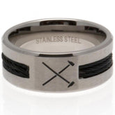 West Ham United FC Black Inlay Ring Small HM LKT Sport Football>Premier League>West Ham United FC Rings