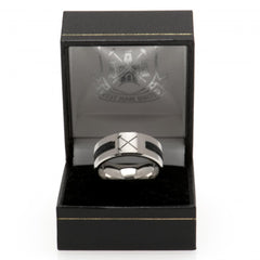 West Ham United FC Black Inlay Ring Small HM LKT Sport Football>Premier League>West Ham United FC Rings