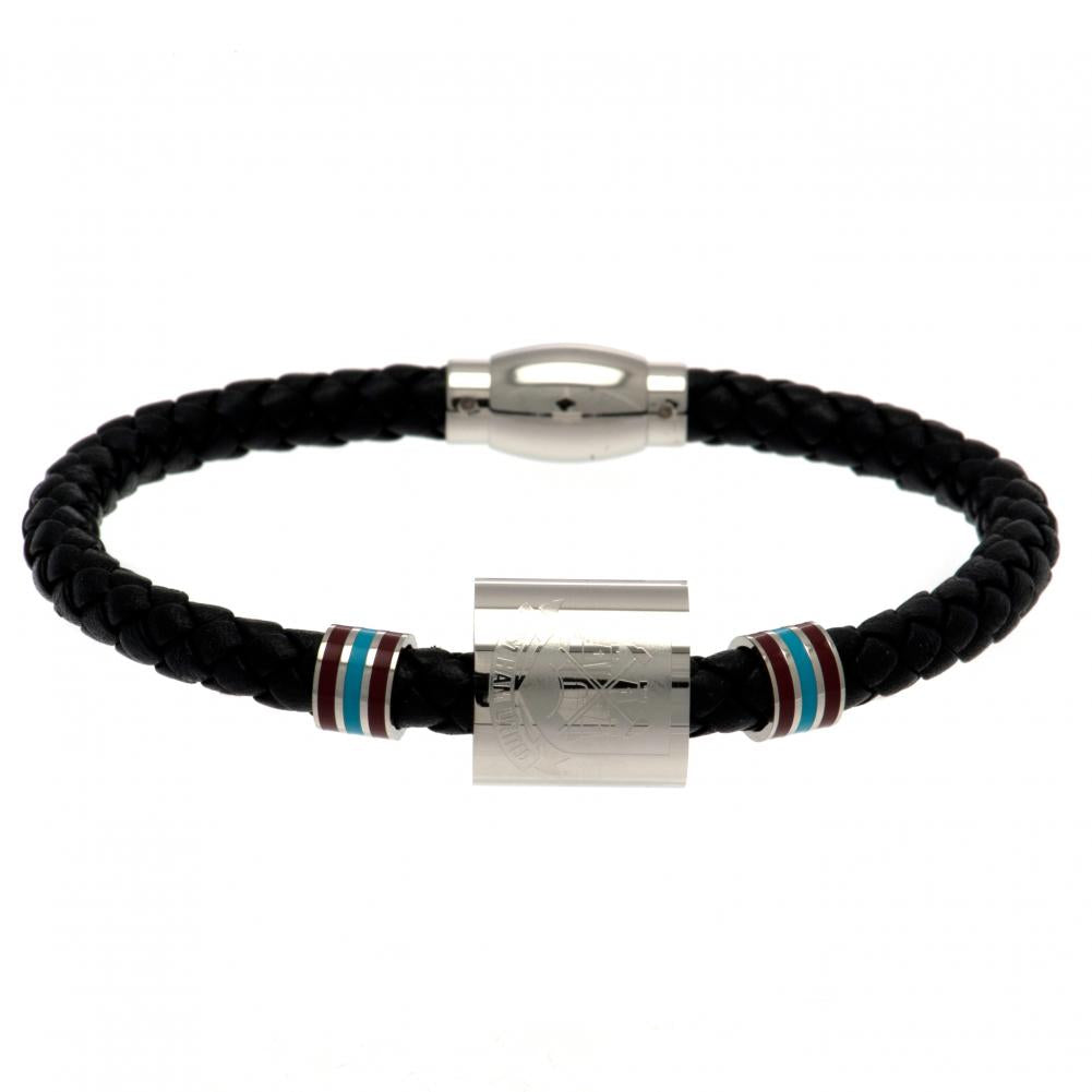 West Ham United FC Colour Ring Leather Bracelet LKT Sport Football>Premier League>West Ham United FC Bracelets