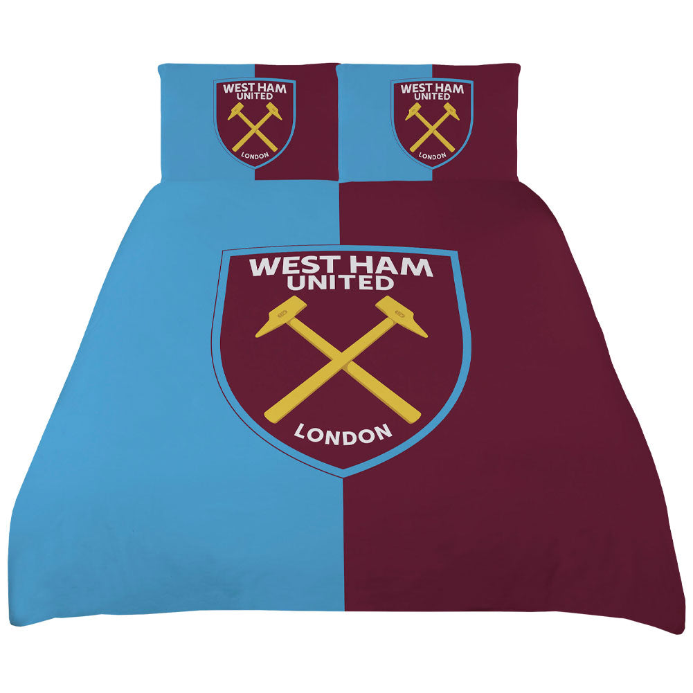 West Ham United FC Colour Split King Duvet Set LKT Sport Football>Premier League>West Ham United FC Duvet Covers