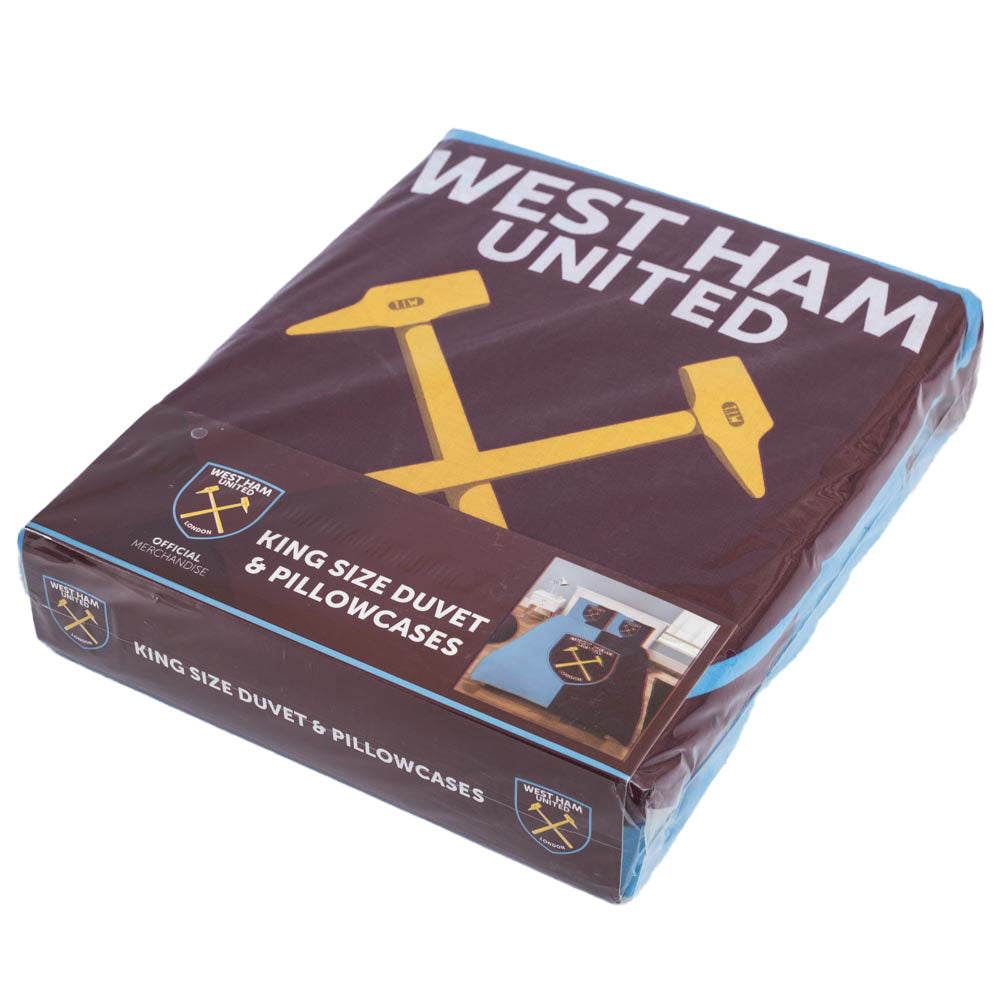 West Ham United FC Colour Split King Duvet Set LKT Sport Football>Premier League>West Ham United FC Duvet Covers