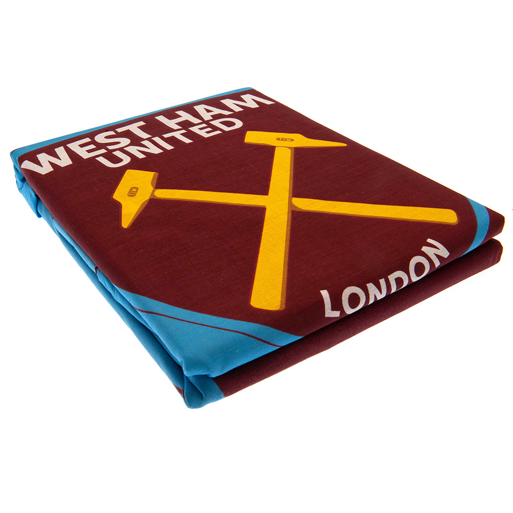 West Ham United FC Colour Split Single Duvet Set LKT Sport Football>Premier League>West Ham United FC
